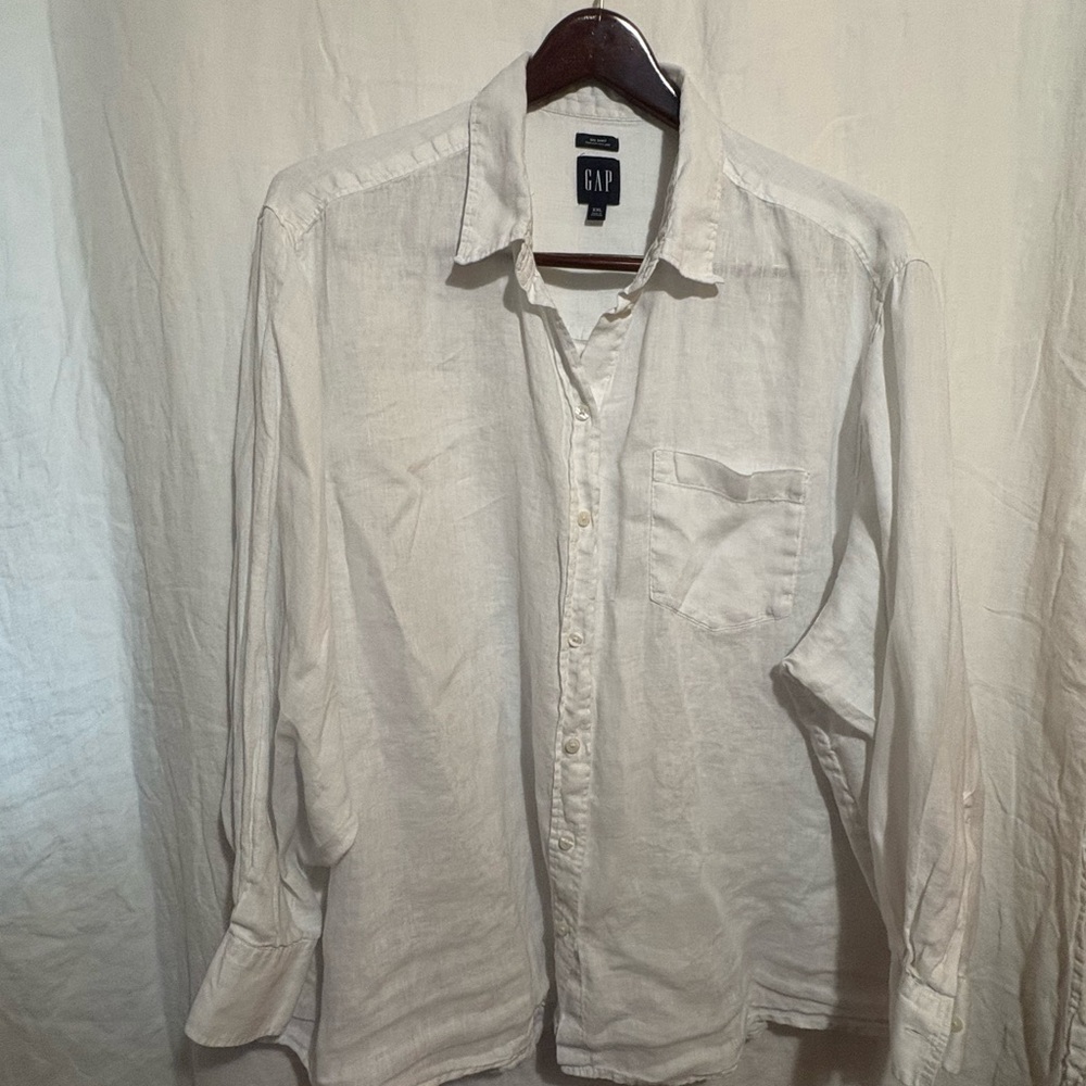 GAP XXL Linen Shirt in White